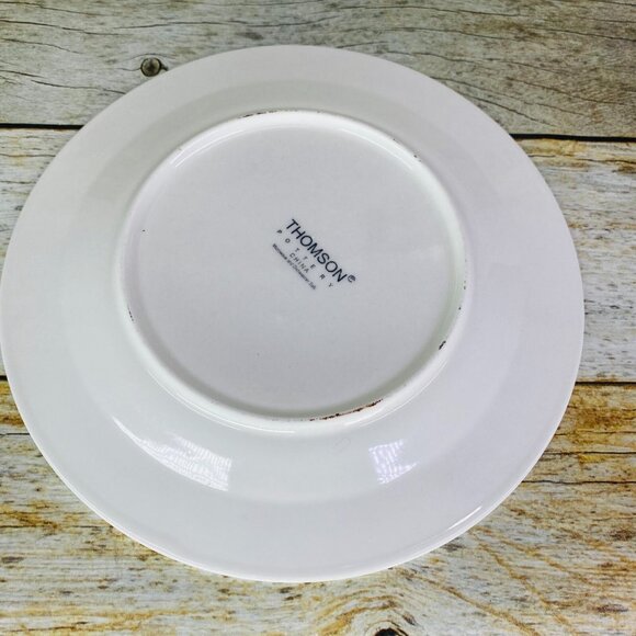 Thomson Pottery FRUIT GARDEN Embossed Fruit White Earthenware Salad Plates Set 4 - Picture 7 of 16